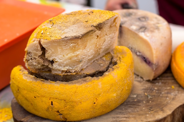 Farmer goat cheese of various kinds. 