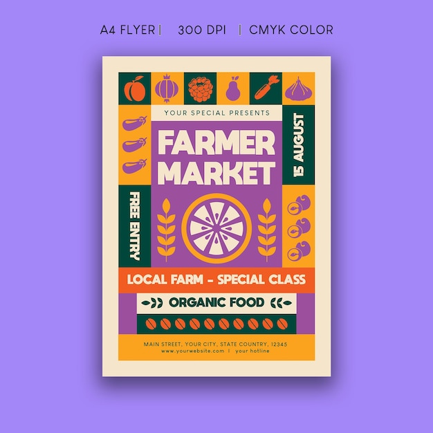 Photo farmer's market flyer