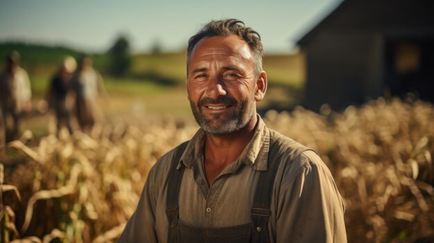 Farmer smile in Farm