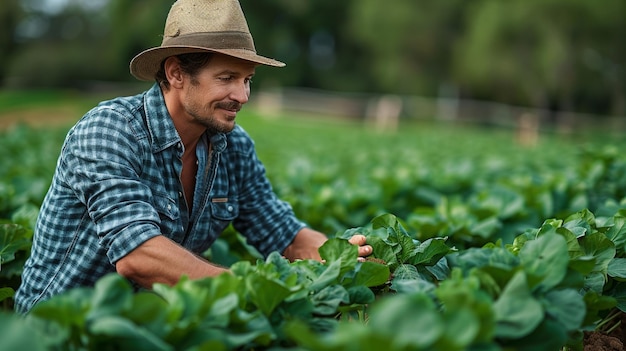 Photo farmer using blockchain technology wallpaper