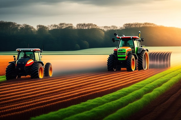 Foto agricoltore che utilizza il controller del drone o il trasmettitore del drone e un telecomando per il drone irroratore agricolo