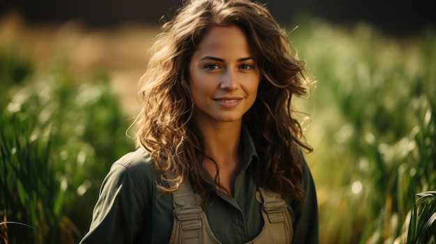 Farmer woman smile in Farm