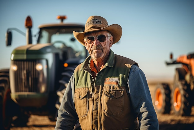 Farmer working in the field