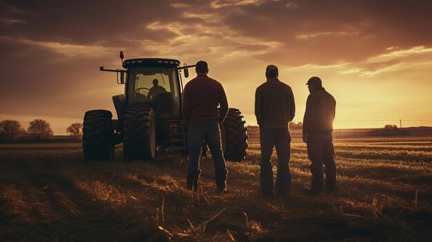 Foto agricoltori nel campo