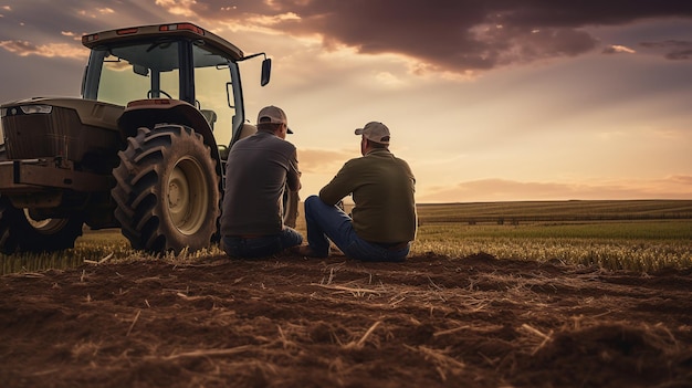 Foto agricoltori nel campo