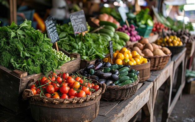 Photo farmers market on new year day