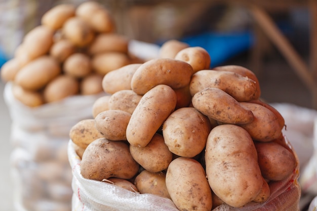 Farmers Market. Potatoes