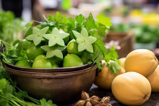 A farmers market stall decorated with shamrocks