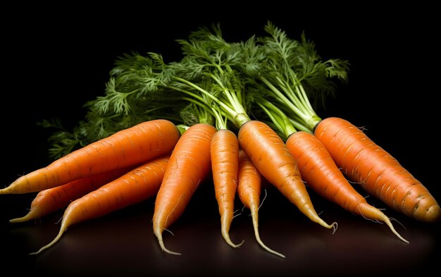 Farmfresh carrots arrangement on white background