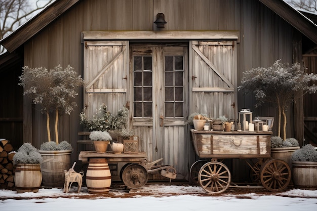 farmhouse decor in winter decorations inspiration ideas