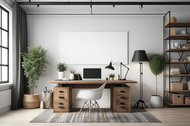 Farmhouse Office Mockup Rustic Charm for Your Workspace