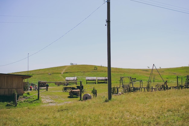 Farming in the field