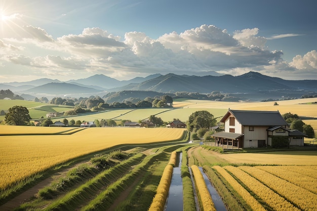 Photo farmland fantasia matsuda's agricultural elegance