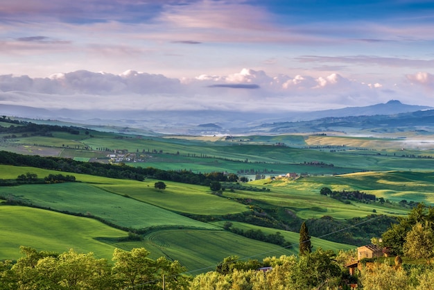 Val d' Orcia Tuscany의 농지