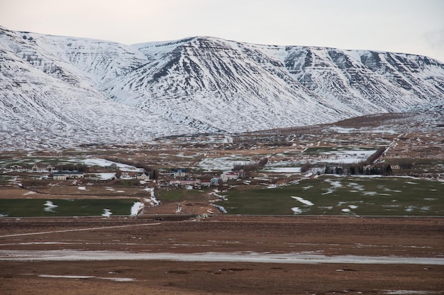 Farms in Eyjafjordur Iceland