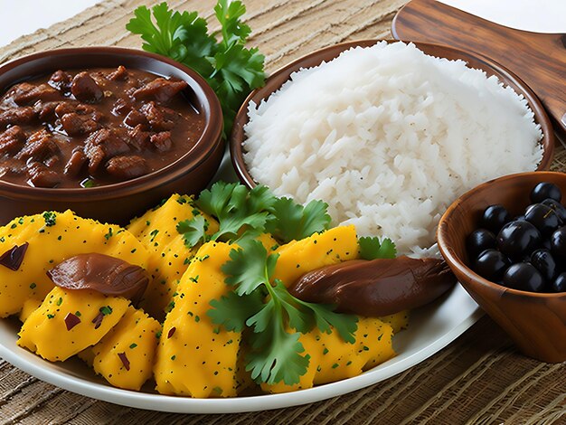 Photo farofa traditional brazilian food dish tasty homemade cuzcuzcous cous and cassava ai generated