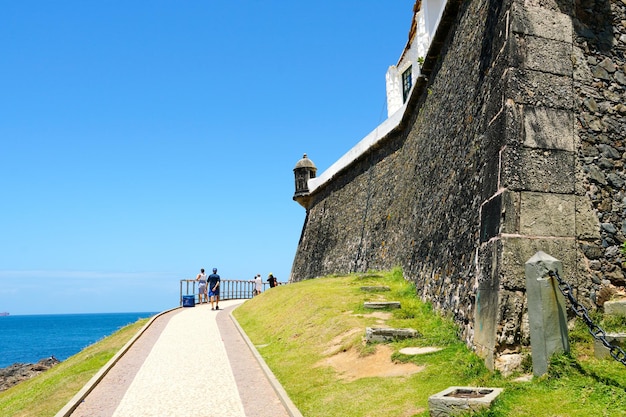 브라질 살바도르 바이아의 Farol da Barra Barra 등대