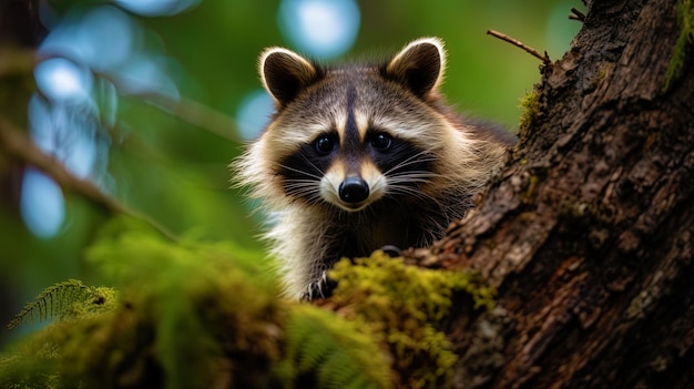 The fascinated raccoon raising his eyebrows in surprise photography nikon d850 ar 169 styl