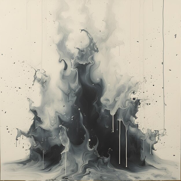 Fascinating abstraction a mysterious symphony of illustrations of gray spots