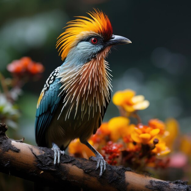 Fascinating BirdofParadise in Rainforest