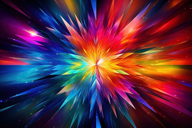 Fascinating kaleidoscope of colors that blend harmoniously a vibrant show dynamics