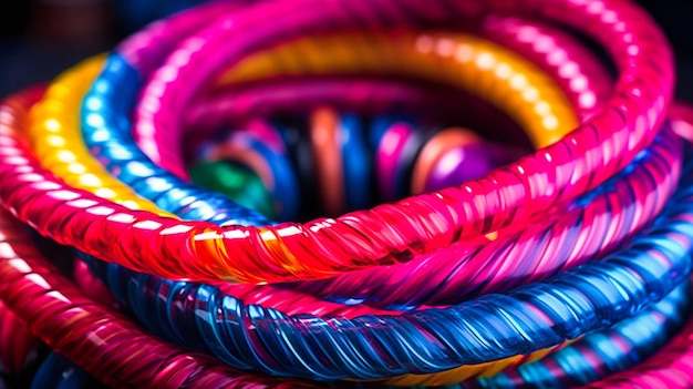 A fascinating topdown view of an internet fiberoptic cable coil