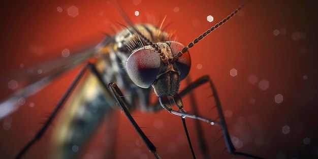 Fascinerende muggenmacro die de ingewikkelde ontwerpen van de natuur weergeeft Generatieve AI