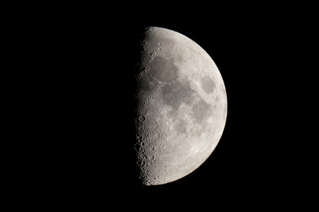 Fasen van de maan. Halve maan achtergrond.