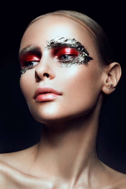 Fashion art make up woman face