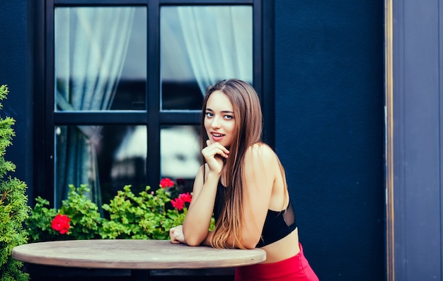 Fashion brunette woman