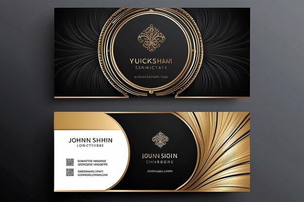 Fashion Business Card Design Template Luxury and Elegant Background