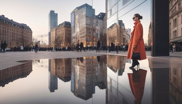 Foto la moda e la riflessione sulla città