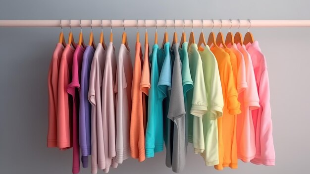 Photo fashion clothes on a rack