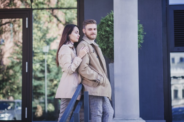 Fashion couple in casual clothes