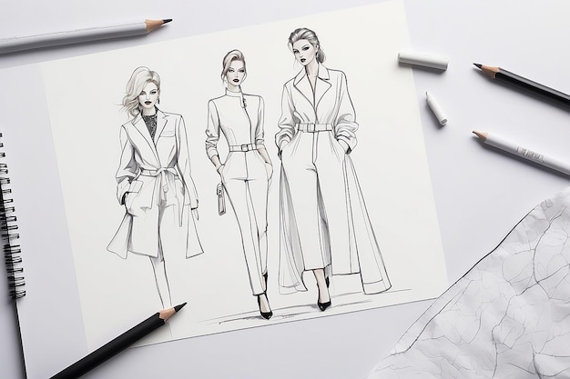 Fashion Design Sketch Mockup