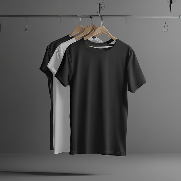 Fashion dress mockup black tshirt blank