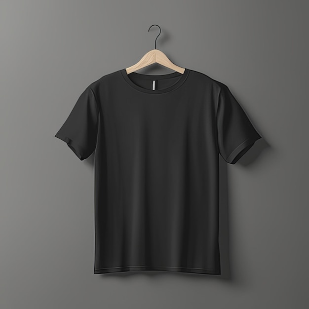 Модель модного платья черная футболка пустая