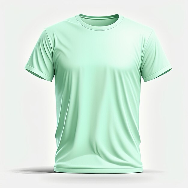 Photo fashion dress mockup clothing mint green tshirt blank