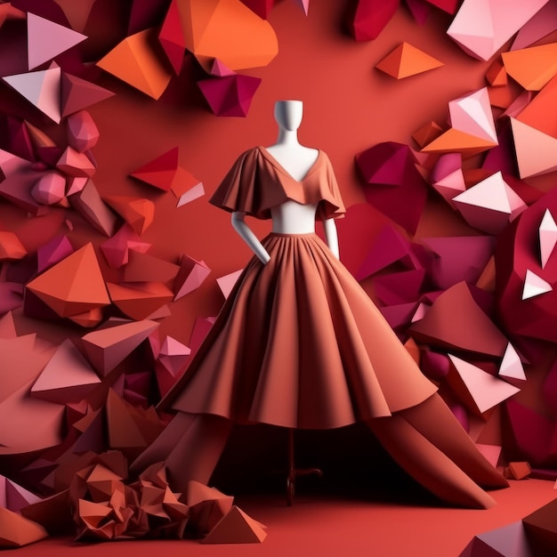 Fashion and Fabric Theme 3D Abstract Background