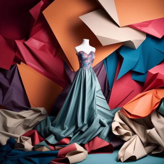 Fashion and Fabric Theme 3D Abstract Background