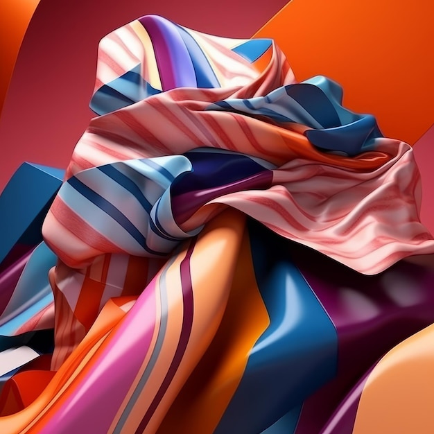 Photo fashion and fabric theme 3d abstract background