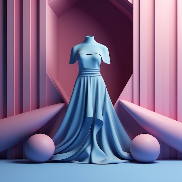 Fashion and Fabric Theme 3D Abstract Background