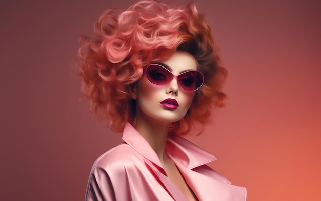 Fashion Forward in roze haar Generatieve AI