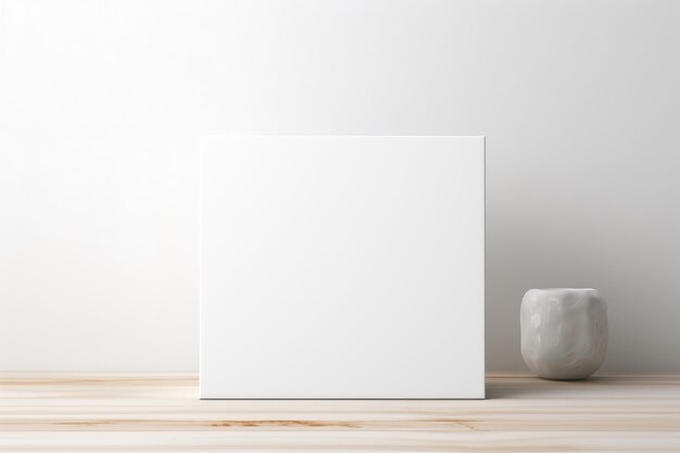 Photo fashion forward showcasing the contemporary scene with a white square podium mockup for stunning co