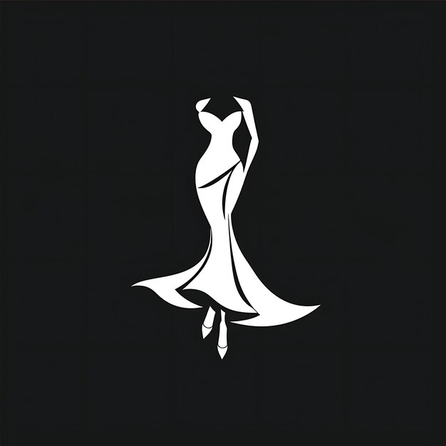 Fashion Game Award Logo With a Dress and a High Heel for Dec Creative Simple Design Tattoo CNC Art