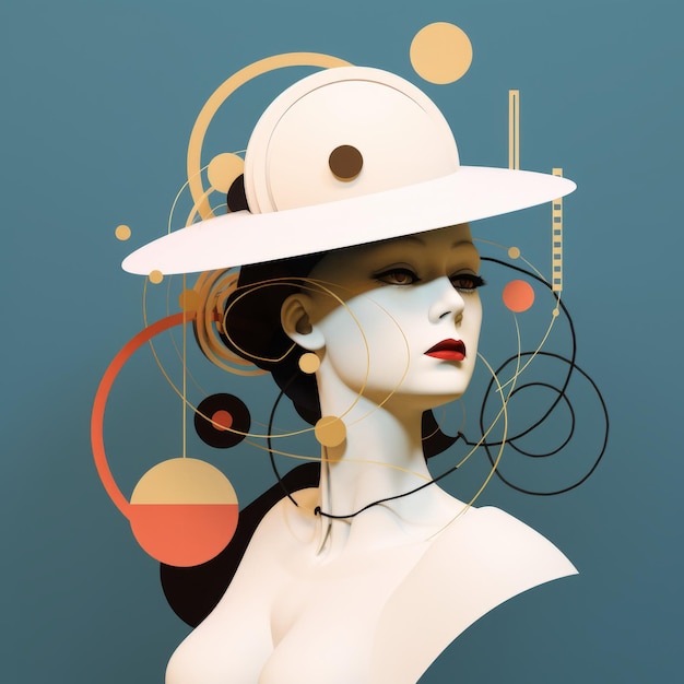 Fashion hat Minimalism Style generative ai