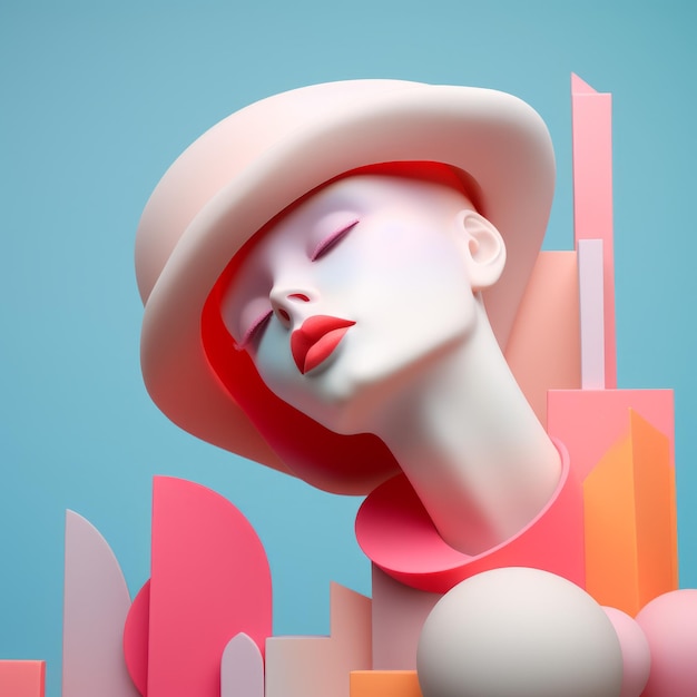 Fashion hat Minimalism Style generative aigenerative ai