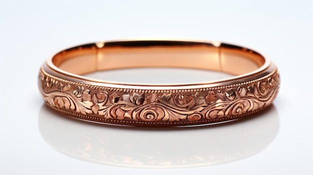 写真 インド製 銅のブレスレット 麗なデザイン
