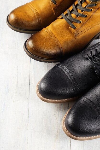 Photo fashion men boots still life