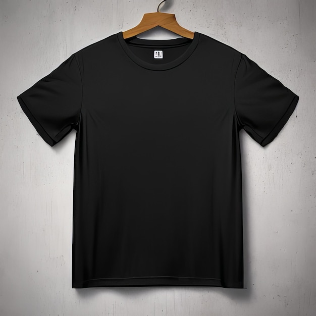 Premium Photo | Fashion mockup black tshirt blank in white background